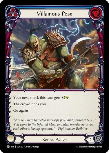 Villainous Pose (Blue) [SUP122] (Super Slam)  Rainbow Foil | Good Games Cannington