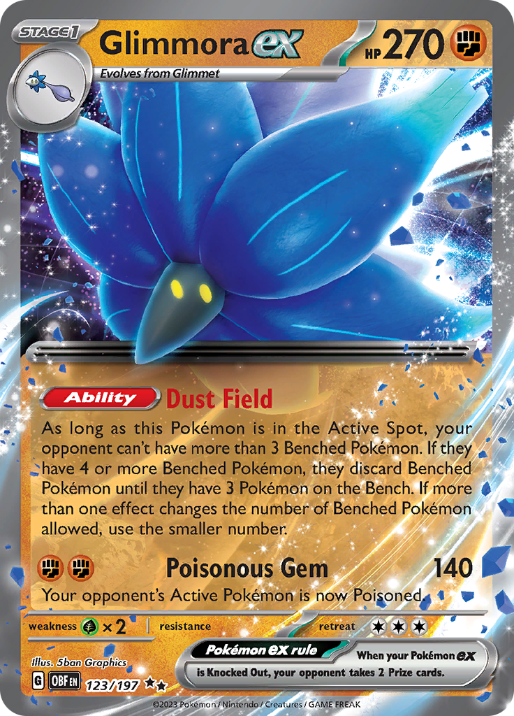 Glimmora ex (123/197) [Scarlet & Violet: Obsidian Flames] | Good Games Cannington