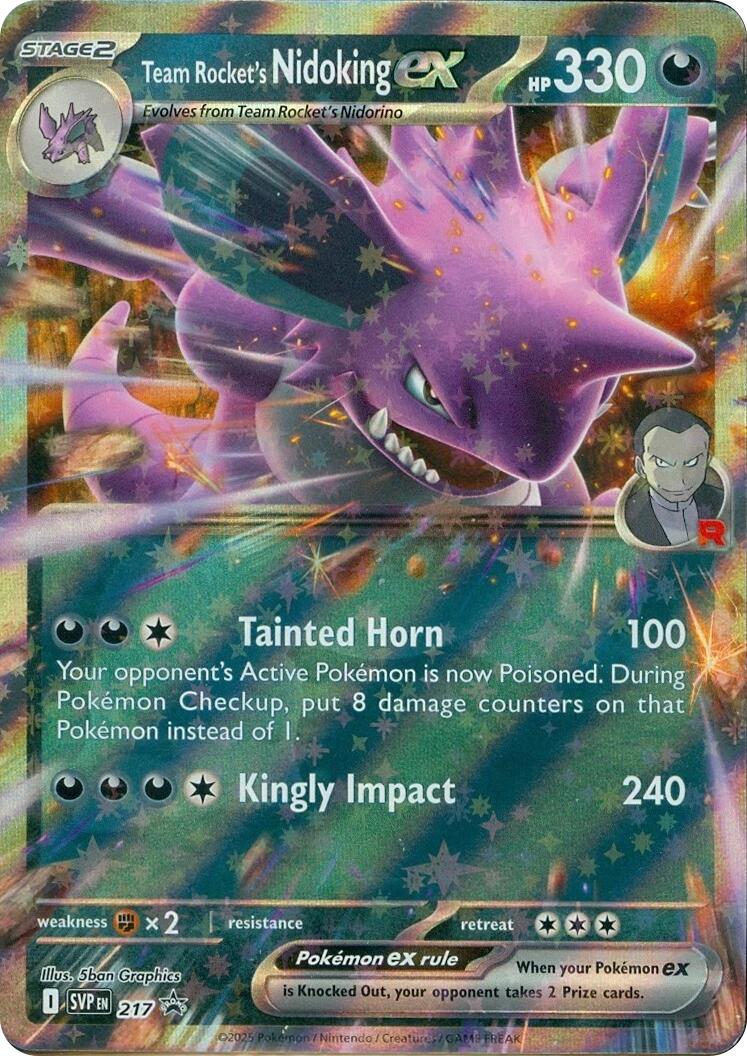 Team Rocket's Nidoking ex (217) [Scarlet & Violet: Black Star Promos] | Good Games Cannington