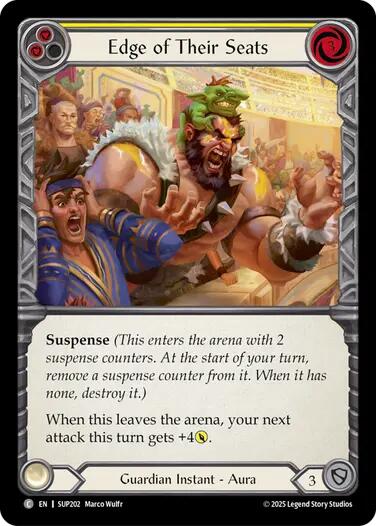 Edge of Their Seats (Yellow) [SUP202] (Super Slam)  Rainbow Foil | Good Games Cannington