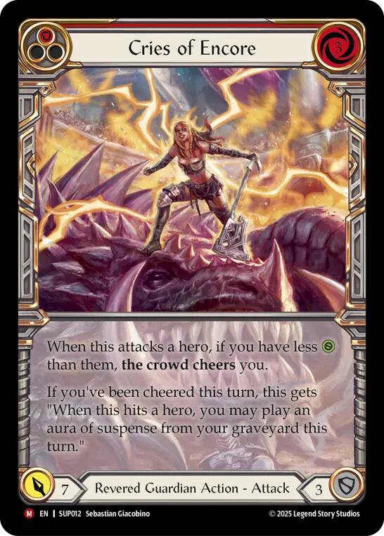 Cries of Encore (Extended Art) [SUP012] (Super Slam)  Cold Foil | Good Games Cannington