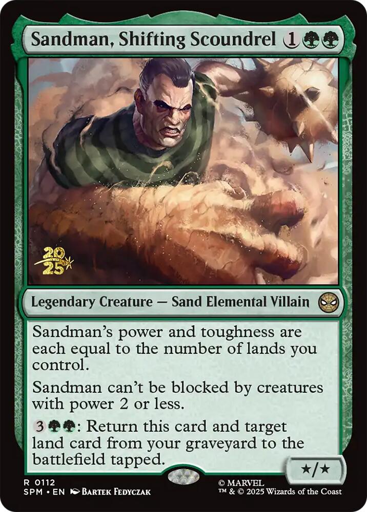 Sandman, Shifting Scoundrel [Marvel's Spider-Man Prerelease Promos] | Good Games Cannington