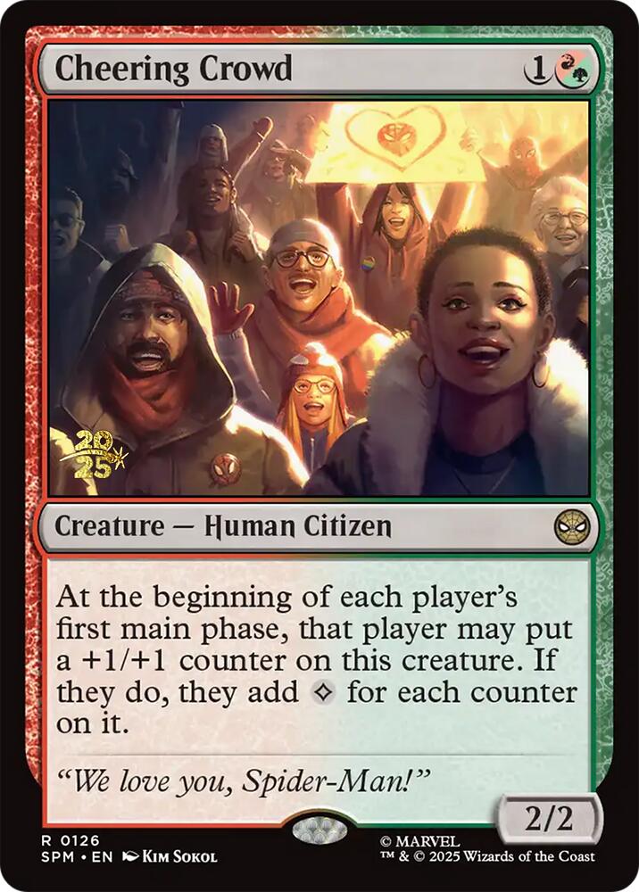 Cheering Crowd [Marvel's Spider-Man Prerelease Promos] | Good Games Cannington