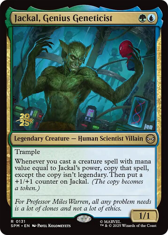 Jackal, Genius Geneticist [Marvel's Spider-Man Prerelease Promos] | Good Games Cannington