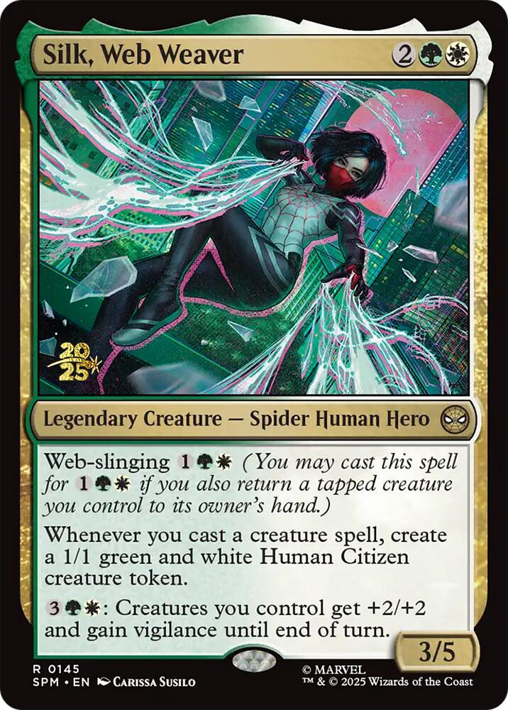 Silk, Web Weaver [Marvel's Spider-Man Prerelease Promos] | Good Games Cannington