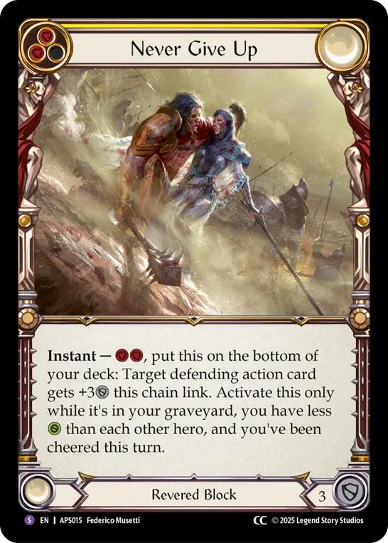 Never Give Up [ASP015] (Armory Deck: Pleiades) | Good Games Cannington