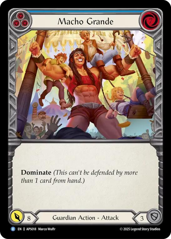 Macho Grande (Blue) [APS018] (Armory Deck: Pleiades) | Good Games Cannington