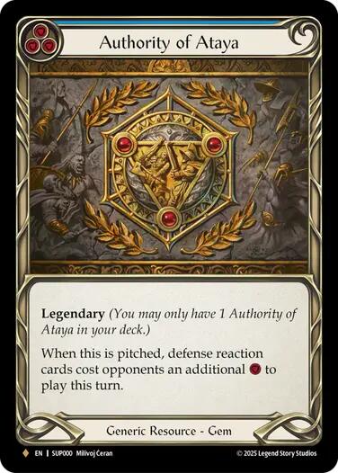 Authority of Ataya (Cold Foil) [SUP000] (Super Slam)  Cold Foil | Good Games Cannington