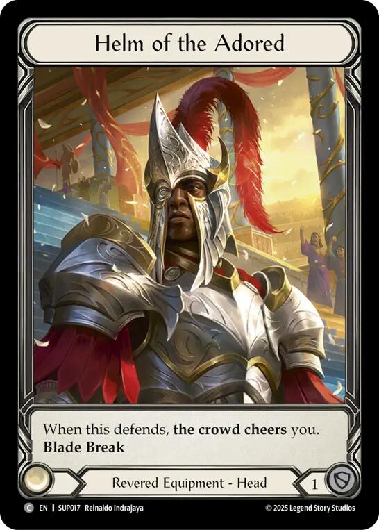 Helm of the Adored (Extended Art Cold Foil) [SUP017] (Super Slam)  Cold Foil | Good Games Cannington