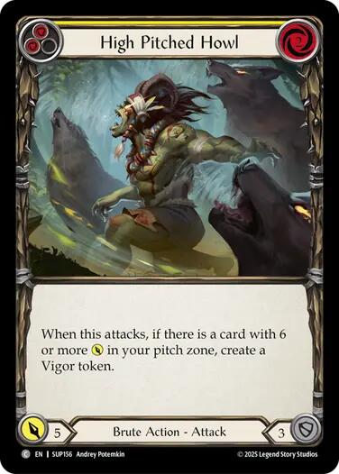 High Pitched Howl (Yellow) [SUP156] (Super Slam)  Rainbow Foil | Good Games Cannington