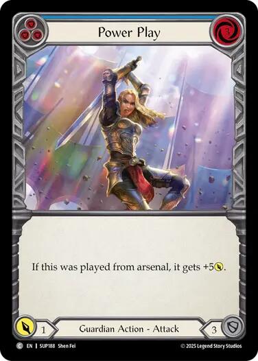 Power Play (Blue) [SUP188] (Super Slam)  Rainbow Foil | Good Games Cannington
