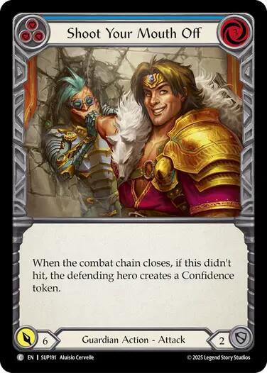 Shoot Your Mouth Off (Blue) [SUP191] (Super Slam)  Rainbow Foil | Good Games Cannington