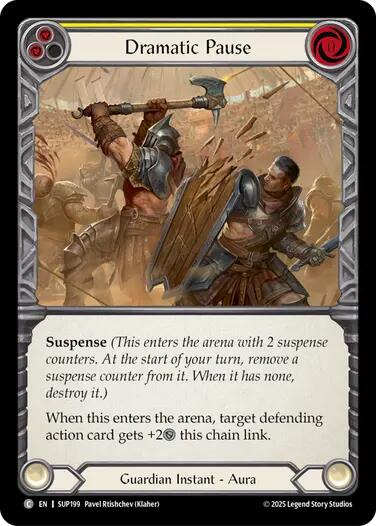 Dramatic Pause (Yellow) [SUP199] (Super Slam)  Rainbow Foil | Good Games Cannington