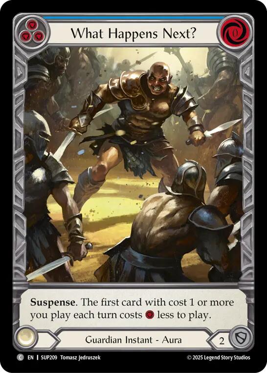 What Happens Next? (Extended Art Cold Foil) [SUP209] (Super Slam)  Cold Foil | Good Games Cannington