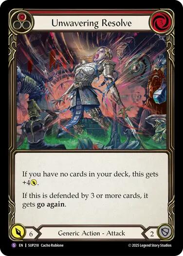 Unwavering Resolve [SUP218] (Super Slam)  Rainbow Foil | Good Games Cannington