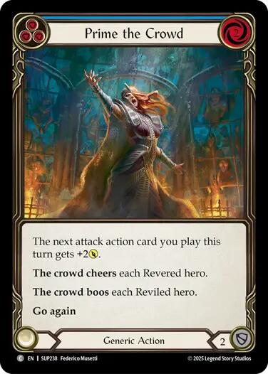 Prime the Crowd (Blue) [SUP238] (Super Slam)  Rainbow Foil | Good Games Cannington