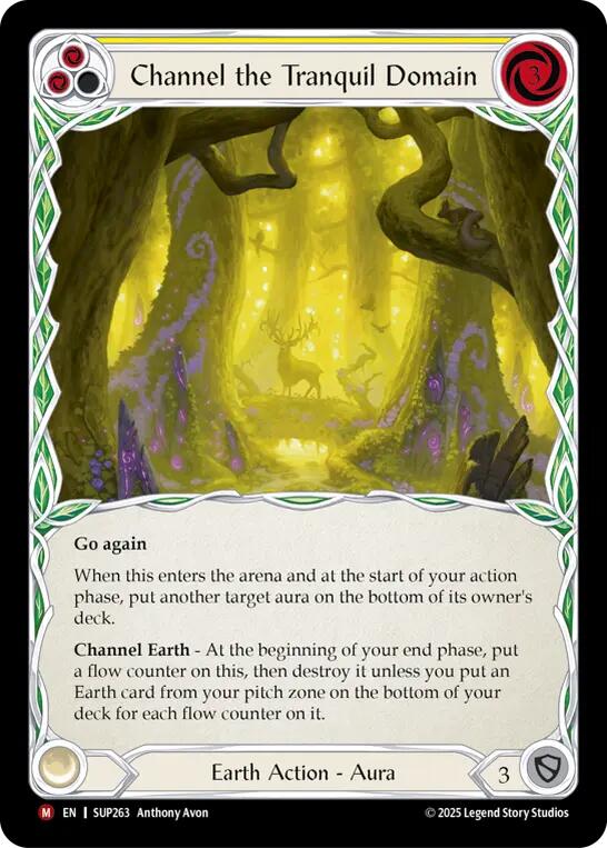 Channel the Tranquil Domain (Extended Art Cold Foil) [SUP263] (Super Slam)  Cold Foil | Good Games Cannington