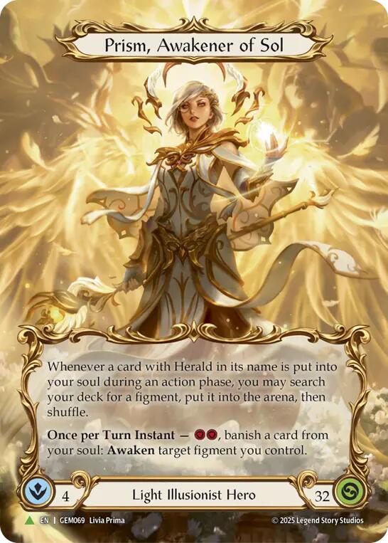 Prism, Awakener of Sol (Marvel Cold Foil) [GEM069] (GEM Pack 3)  Cold Foil | Good Games Cannington