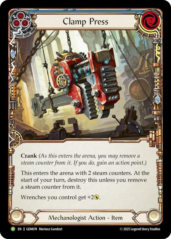 Clamp Press [GEM074] (GEM Pack 3)  Cold Foil | Good Games Cannington