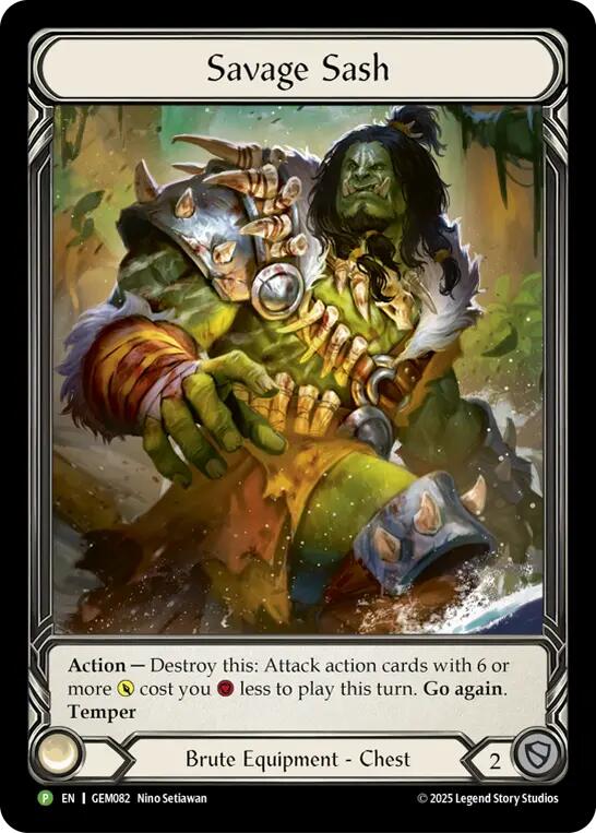 Savage Sash [GEM082] (GEM Pack 3)  Rainbow Foil | Good Games Cannington