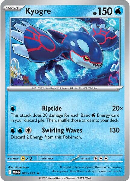 Kyogre (034/132) [Mega Evolution: Base Set] | Good Games Cannington