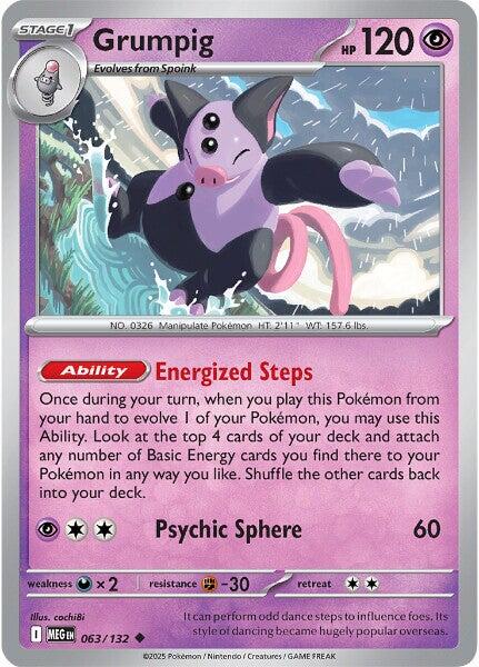 Grumpig (063/132) [Mega Evolutions: Base Set] | Good Games Cannington