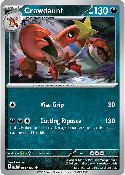 Crawdaunt (085/132) [Mega Evolution: Base Set] | Good Games Cannington