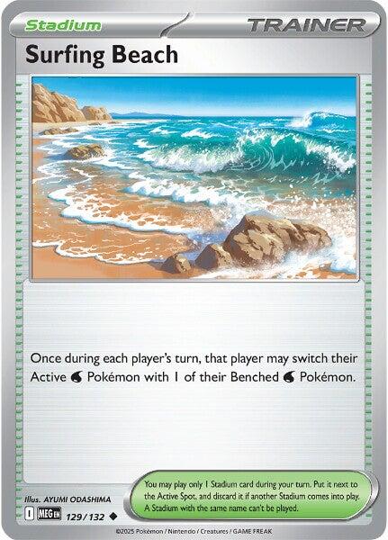 Surfing Beach (129/132) [Mega Evolutions: Base Set] | Good Games Cannington