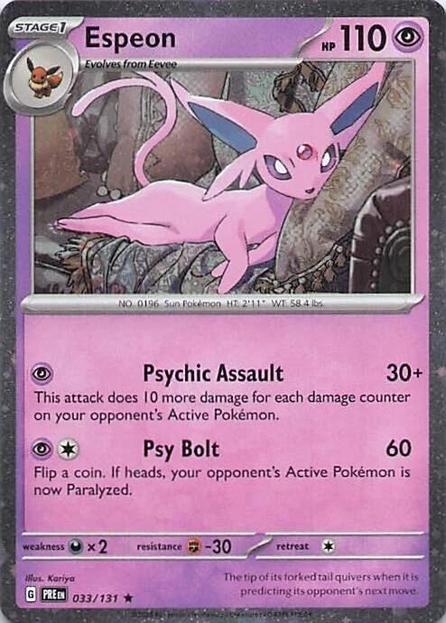 Espeon (033/131) (Cosmos Holo) [Miscellaneous Cards] | Good Games Cannington