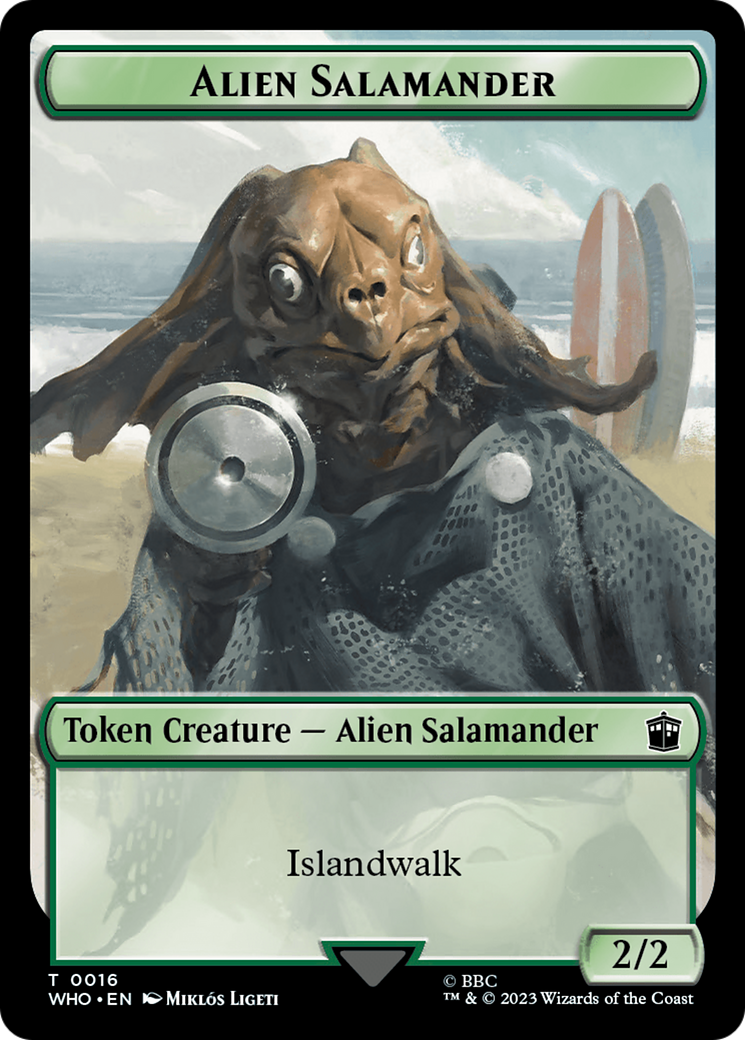 Alien // Alien Salamander Double-Sided Token [Doctor Who Tokens] | Good Games Cannington