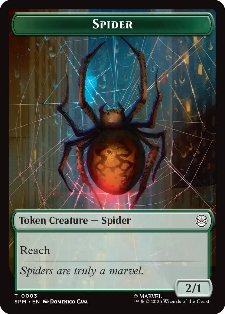 Spider // Food Double-Sided Token [Marvel's Spider-Man Tokens] | Good Games Cannington