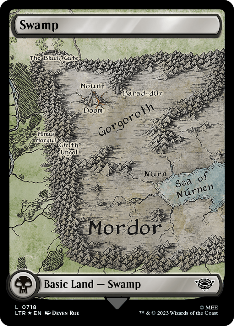 Swamp (0718) (Surge Foil) [The Lord of the Rings: Tales of Middle-Earth] | Good Games Cannington