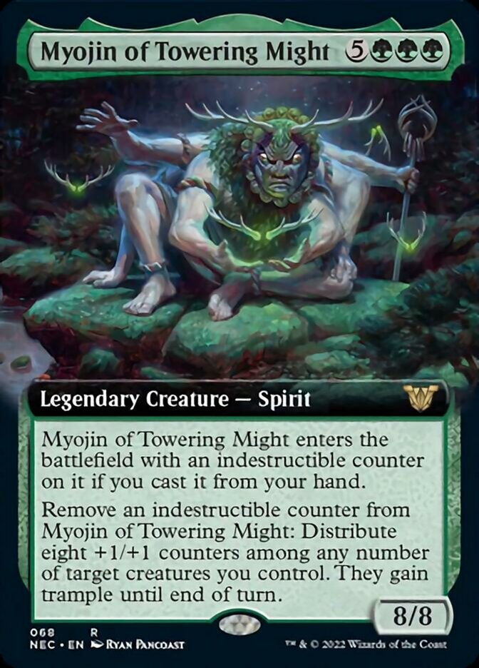 Myojin of Towering Might (Extended Art) [Kamigawa: Neon Dynasty Commander] | Good Games Cannington