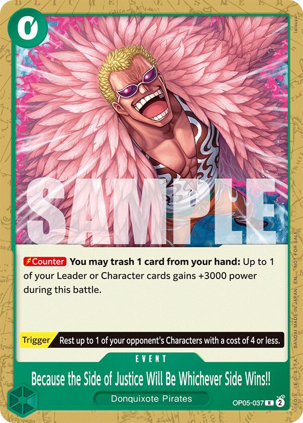 Because the Side of Justice Will Be Whichever Side Wins!! (Tournament Pack 2025 Vol. 4) [One Piece Promotion Cards] | Good Games Cannington