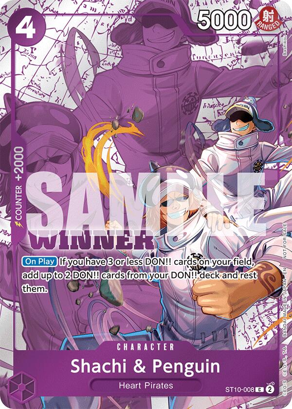 Shachi & Penguin (Winner Pack 2025 Vol. 4) [One Piece Promotion Cards] | Good Games Cannington