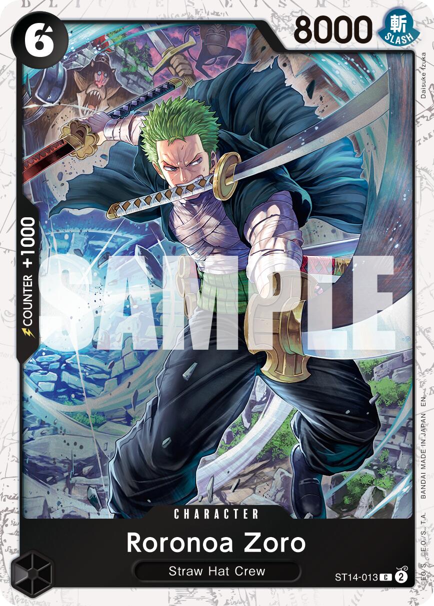 Roronoa Zoro (ST14-013) (Pirate Foil) [Premium Booster -The Best- Vol. 2] | Good Games Cannington