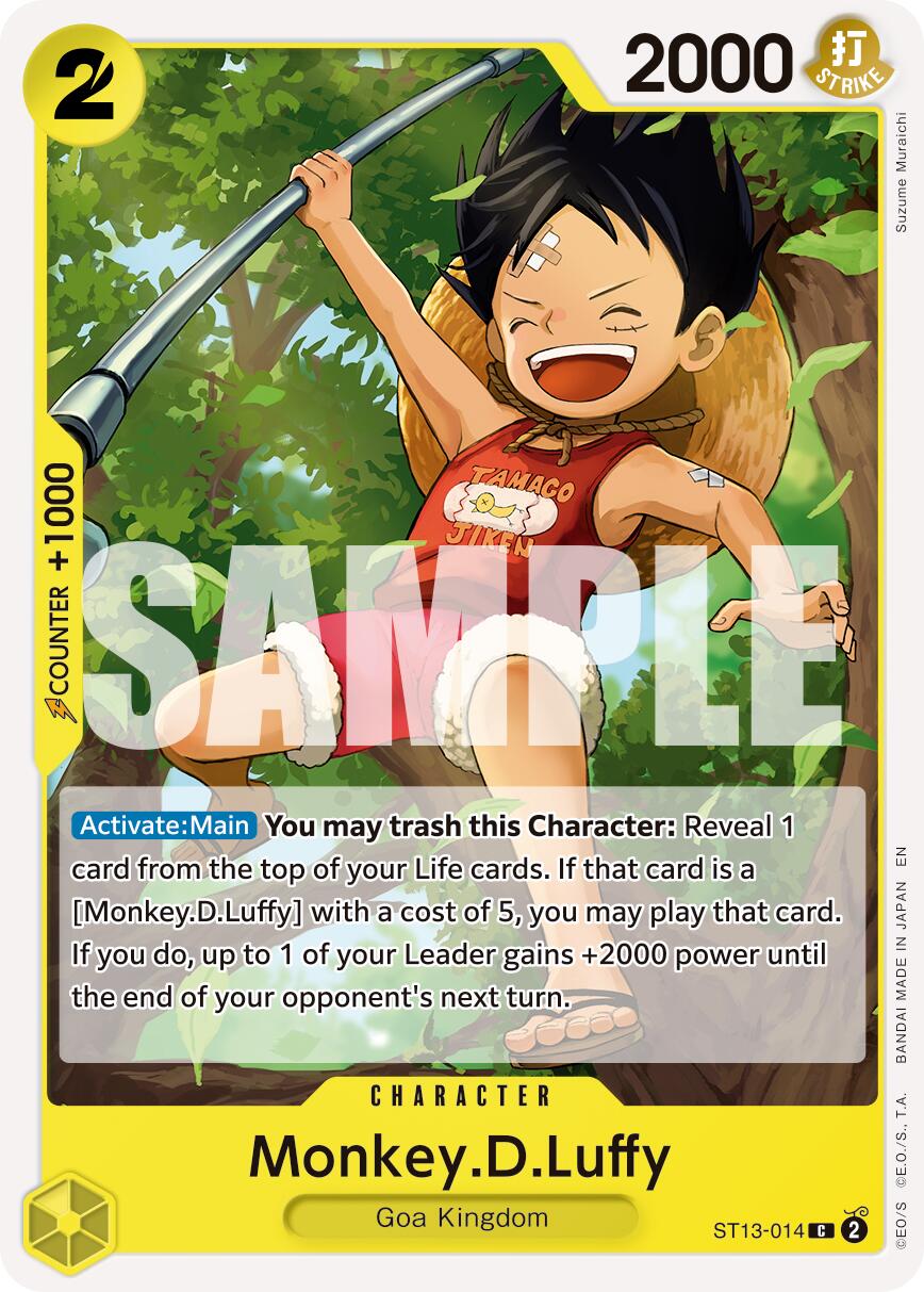 Monkey.D.Luffy (ST13-014) (Reprint) [Premium Booster -The Best- Vol. 2] | Good Games Cannington
