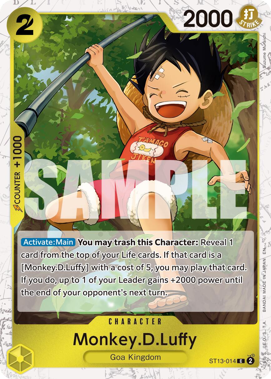 Monkey.D.Luffy (ST13-014) (Pirate Foil) [Premium Booster -The Best- Vol. 2] | Good Games Cannington