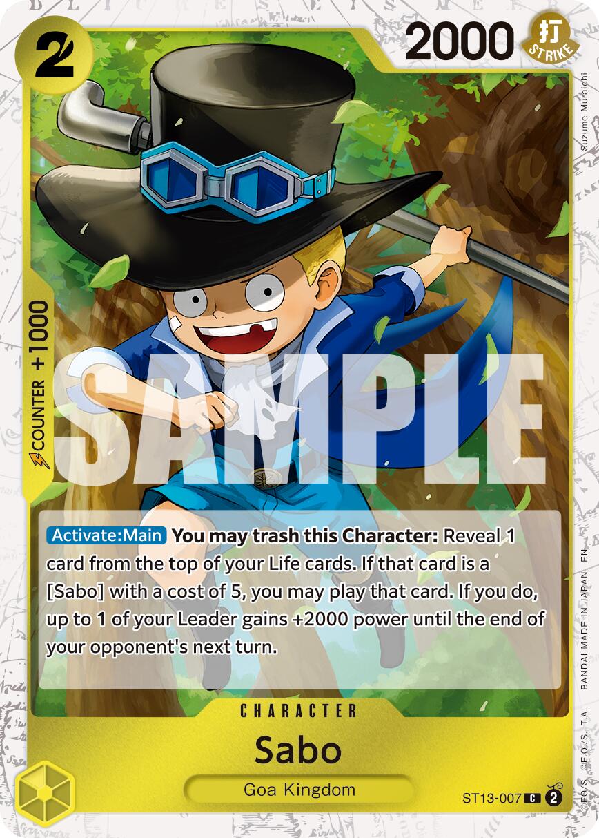 Sabo (ST13-007) (Pirate Foil) [Premium Booster -The Best- Vol. 2] | Good Games Cannington