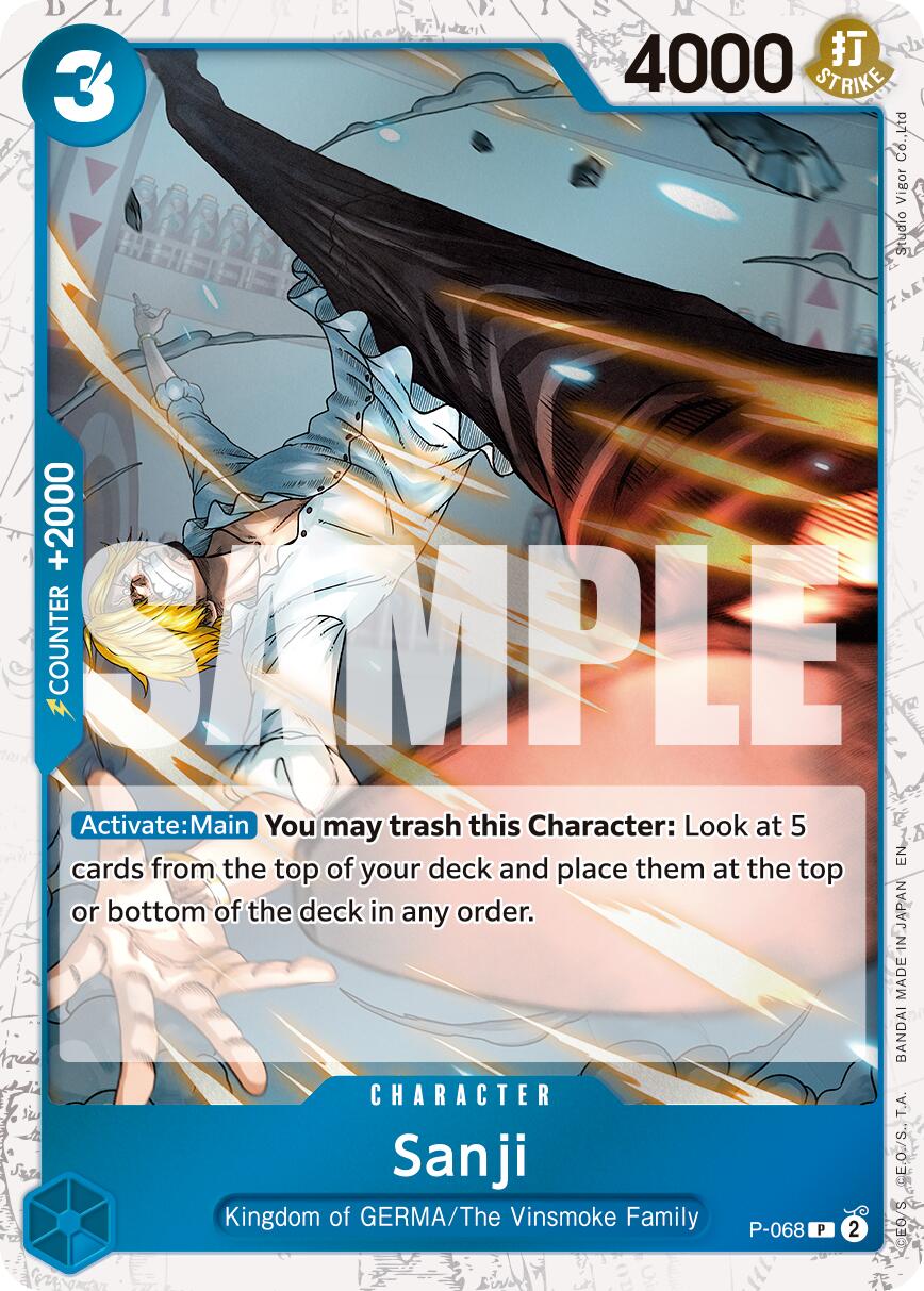 Sanji (P-068) (Pirate Foil) [Premium Booster -The Best- Vol. 2] | Good Games Cannington