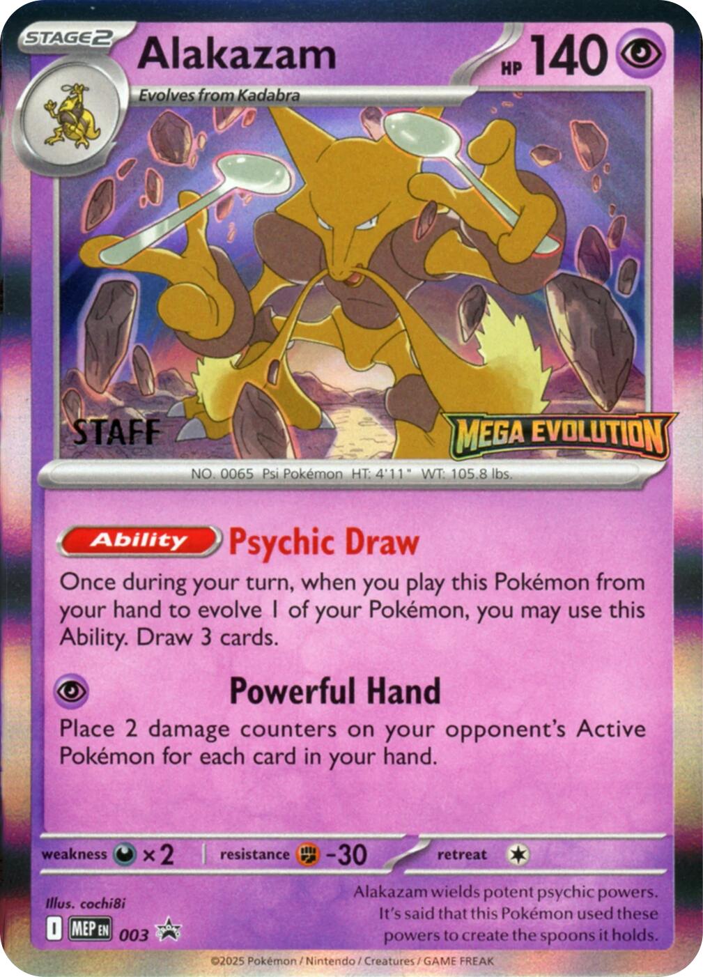 Alakazam (003) (Staff) [Mega Evolutions Promo] | Good Games Cannington