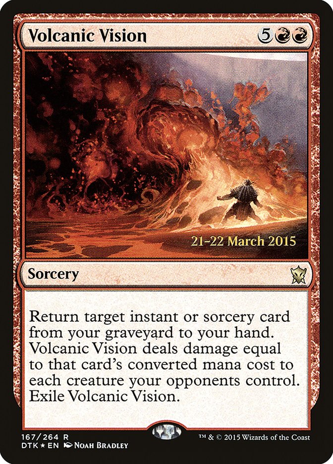 Volcanic Vision [Dragons of Tarkir Prerelease Promos] | Good Games Cannington