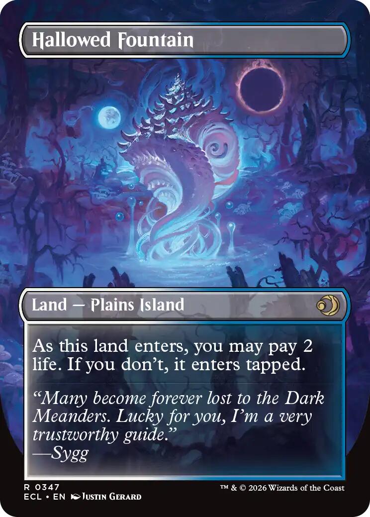 Hallowed Fountain (Borderless) [Lorwyn Eclipsed] | Good Games Cannington