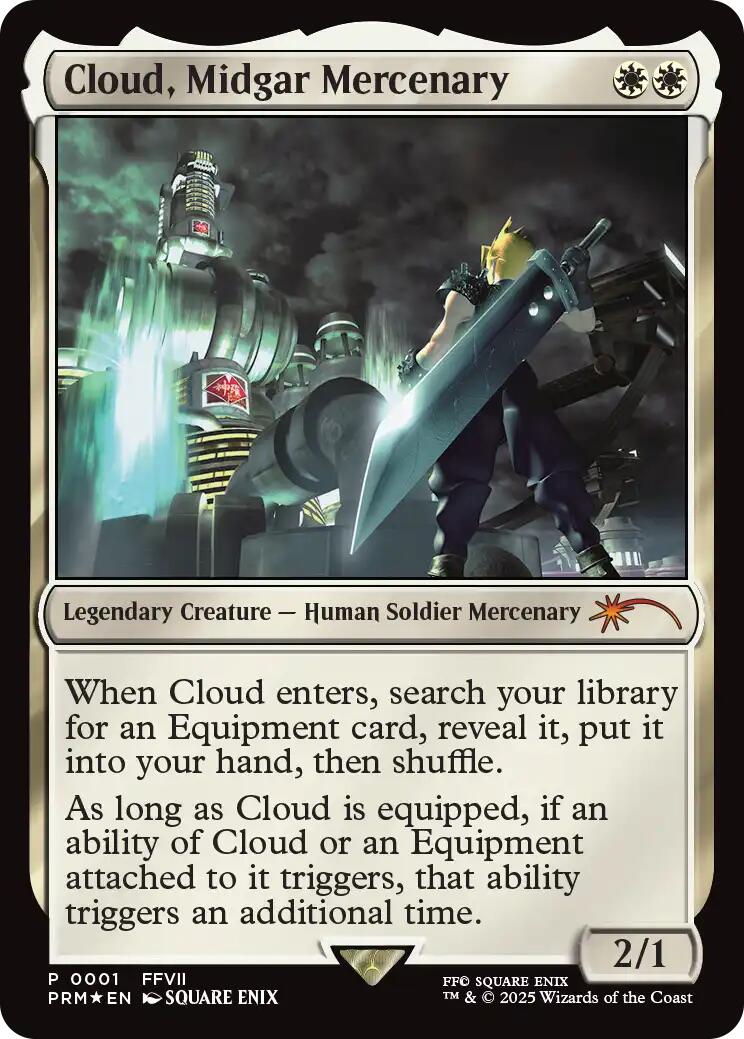 Cloud, Midgar Mercenary (Borderless) [Pro Tour Promos] | Good Games Cannington