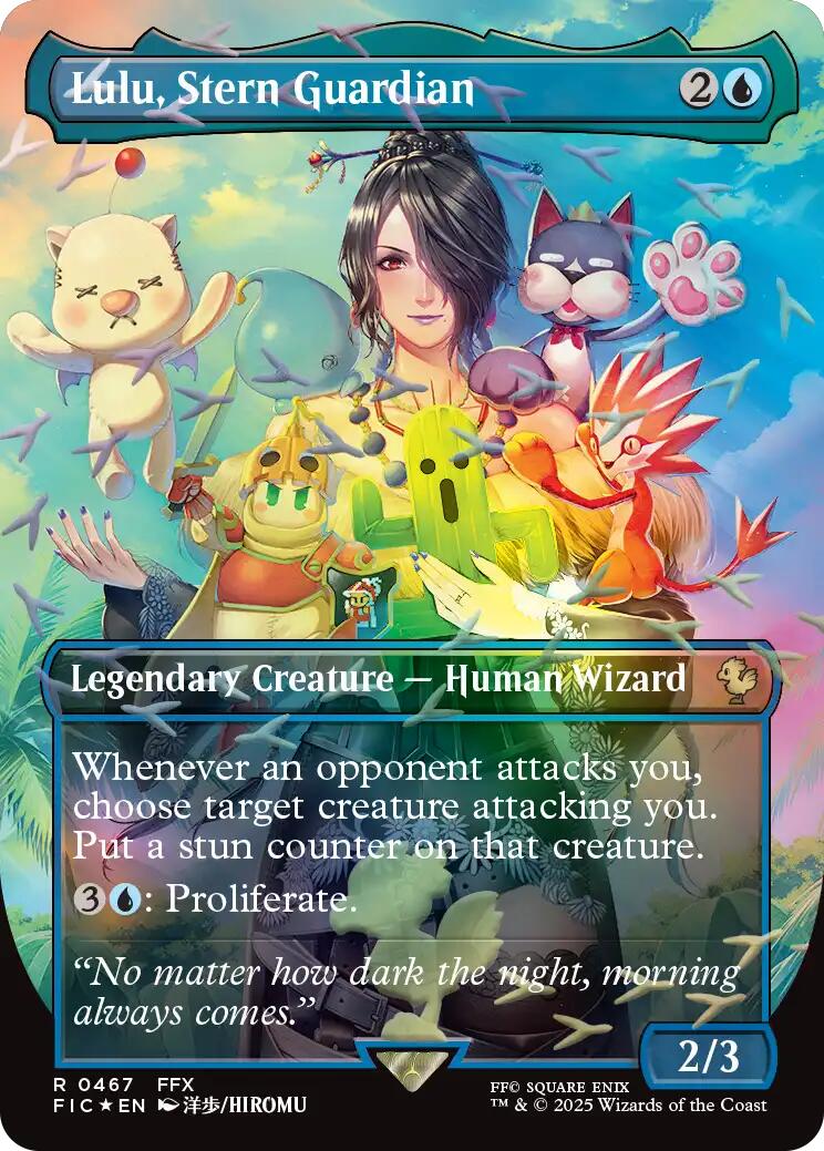 Lulu, Stern Guardian (Borderless) (Chocobo Track Foil) [FINAL FANTASY Commander] | Good Games Cannington