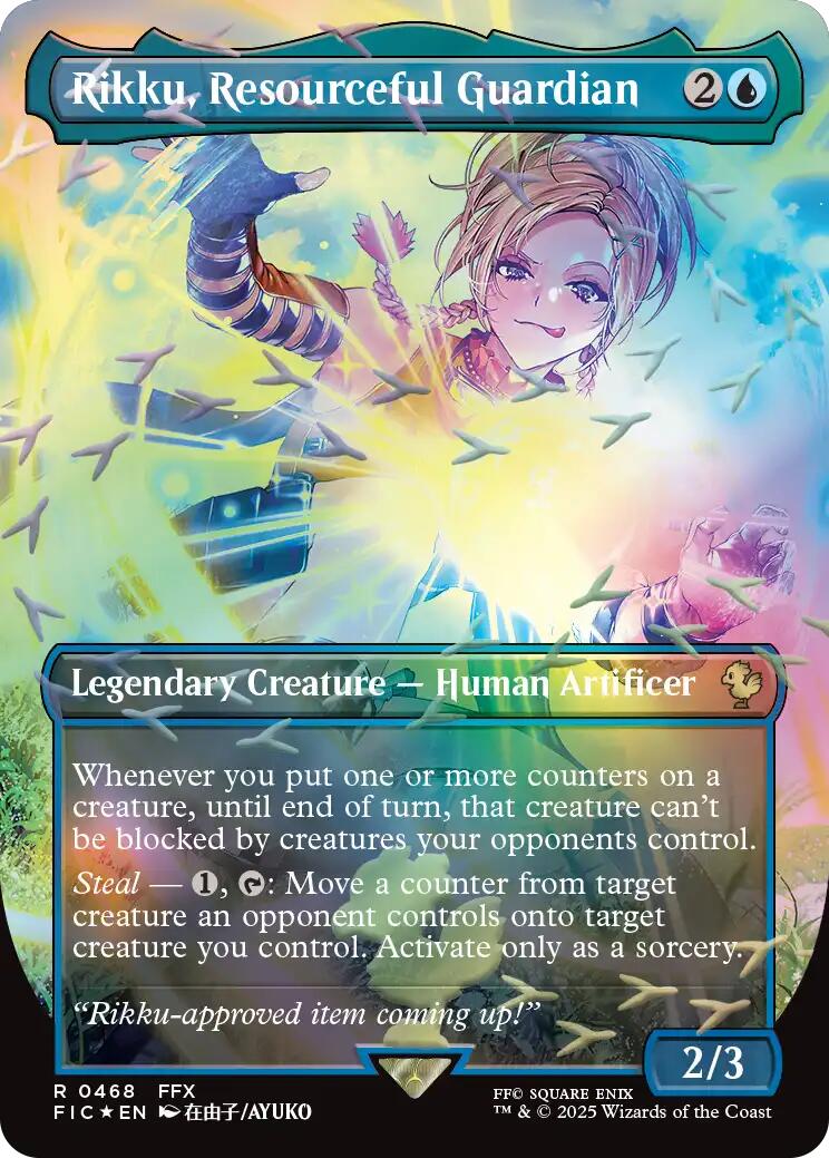 Rikku, Resourceful Guardian (Borderless) (Chocobo Track Foil) [FINAL FANTASY Commander] | Good Games Cannington