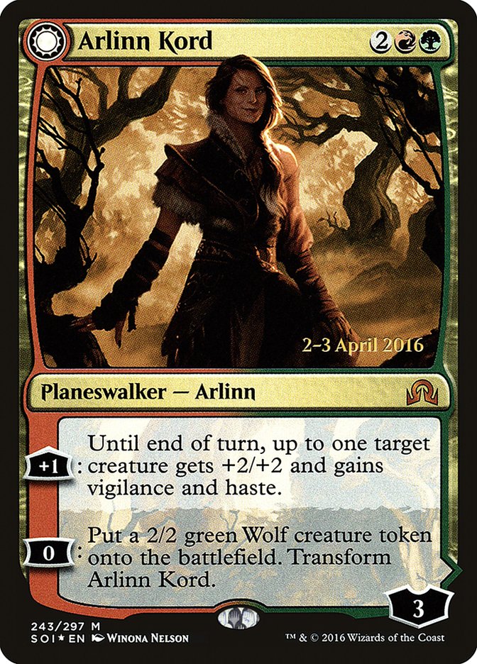 Arlinn Kord // Arlinn, Embraced by the Moon [Shadows over Innistrad Prerelease Promos] | Good Games Cannington