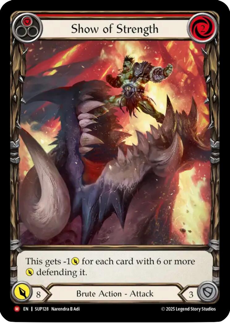 Show of Strength (Extended Art) [SUP128] (Super Slam)  Cold Foil | Good Games Cannington