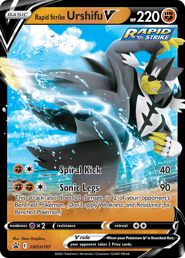 Rapid Strike Urshifu V (SWSH107) [Sword & Shield: Black Star Promos] | Good Games Cannington