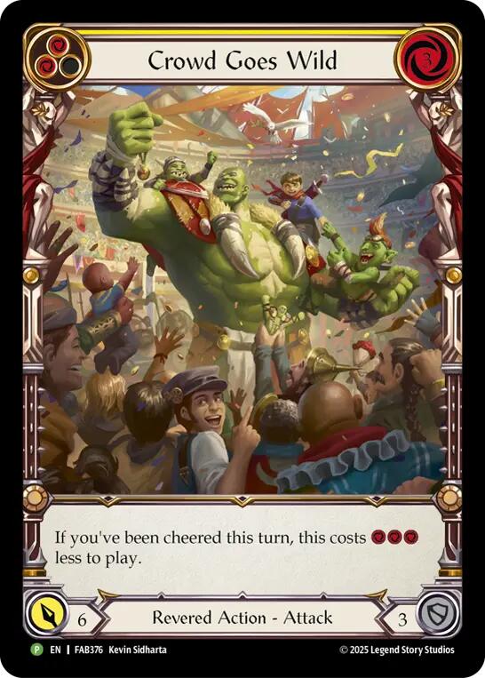 Crowd Goes Wild (Cold Foil) [FAB376] (Promo)  Cold Foil | Good Games Cannington